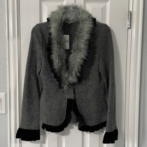 Roz & Ali wool blend semi-stretch blazer